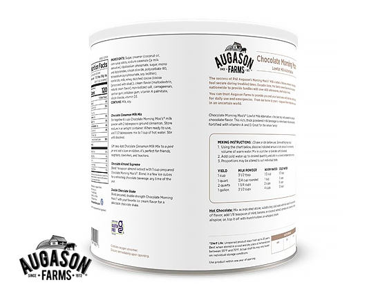 Augason Farms: Chocolate Morning Moo's Lowfat Milk Alternative Pouch